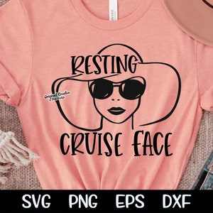 Resting Cruise Face Svg, Resting Cruise Face, Ship Svg, Vacation Svg, Cruising, Family Cruise Svg, Cruise Trip Svg, Cruise Svg, Sublimation