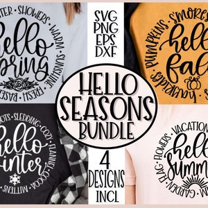 Hello Winter, Hello Spring Svg, Winter Svg, Spring Svg, Hello Fall Svg ...