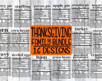 Thanksgiving Family, Thanksgiving, Thanksgiving Svg, Thanksgiving Food, Food Svg, Labels Svg, Ingredients, Ingredients Svg, Holiday Food Svg