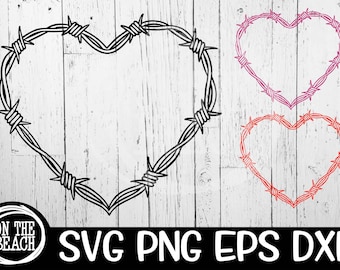 Barbed Wire Heart Barbed Wire Svg WireHeart Frame Vector Design Love Wire SVG Laser Cut File Svg Tattoo Barb Cricut Cut Digital download