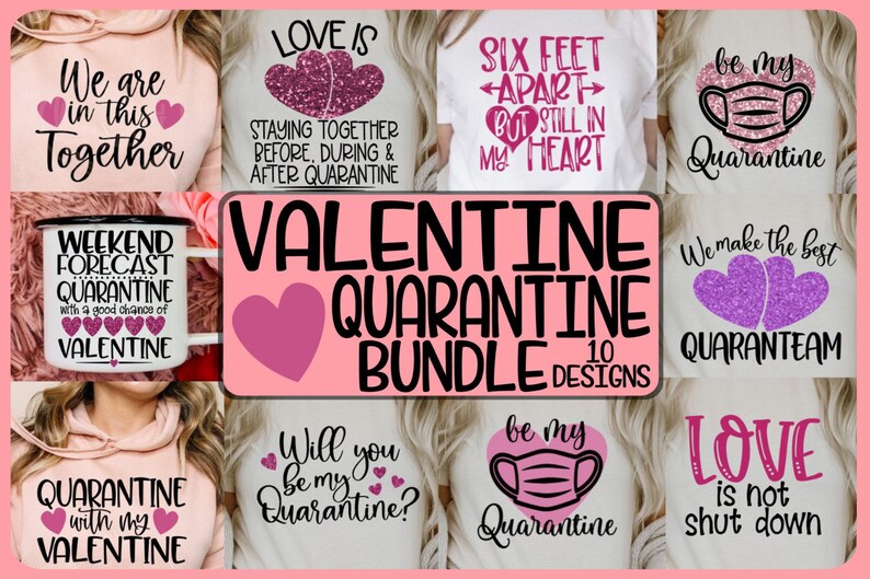 Quarantine Valentine Bundle Valentine Quarantine Svg Etsy