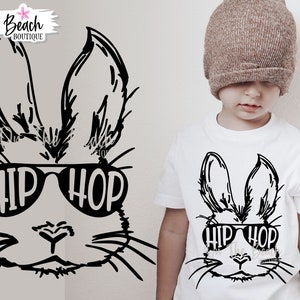 Hip Hop SVG Easter Bunny Sunglasses, Bunny With Sunglasses, Bunny With Glasses Svg, Kid&#39;s Design, Boy Easter Svg, Easter Svg,Easter ,Cute