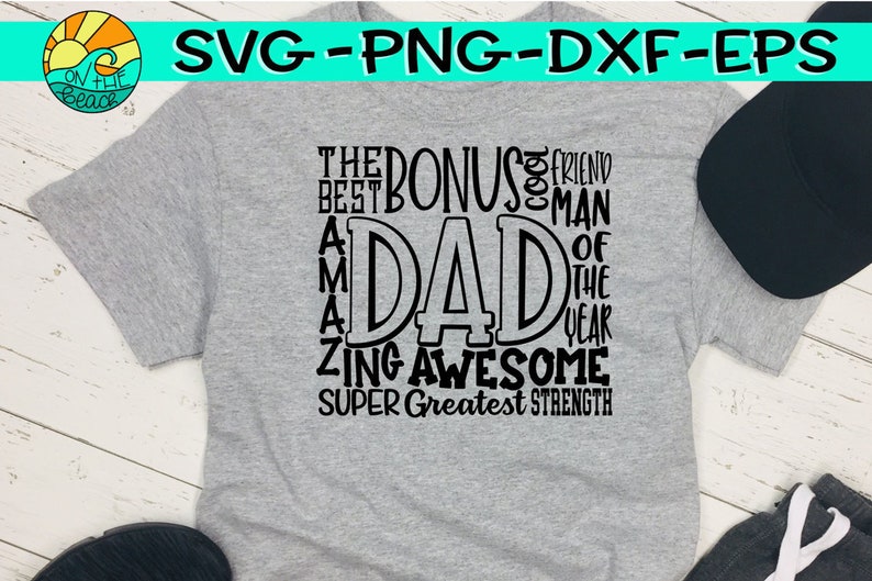 Download The BEST BONUS DAD Happy Father's Day Bonus Dad Stepdad | Etsy
