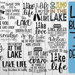 LAKE BUNDLE, 18 Designs, Love Lake, Love Lake Svg, Lake Rules Svg, Salty Lake Svg, At The Lake, Lake, Lake Svg, Camping Bucket,Lake Sign Svg