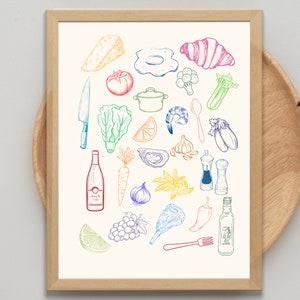 Kitchen Food Art Digital Print