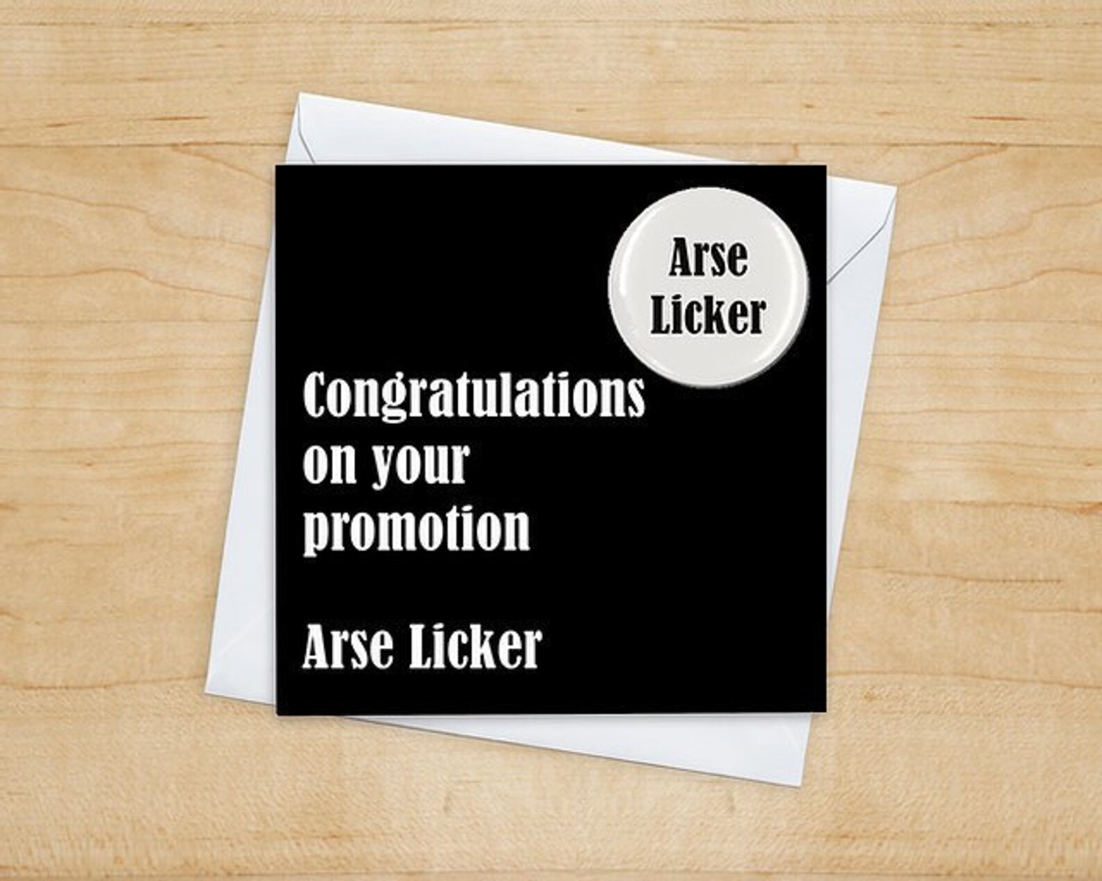 Funny promotion card with badge Etsy