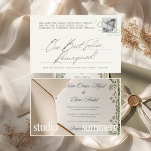 Luxury Nikkah Certificate: Islamic Wedding Contract (Digital Download, 11x17 & A4) image 8