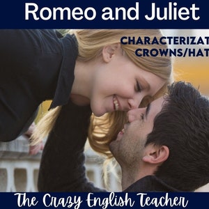 Romeo and Juliet Character Educational Printable Hats and Characterization Lessons