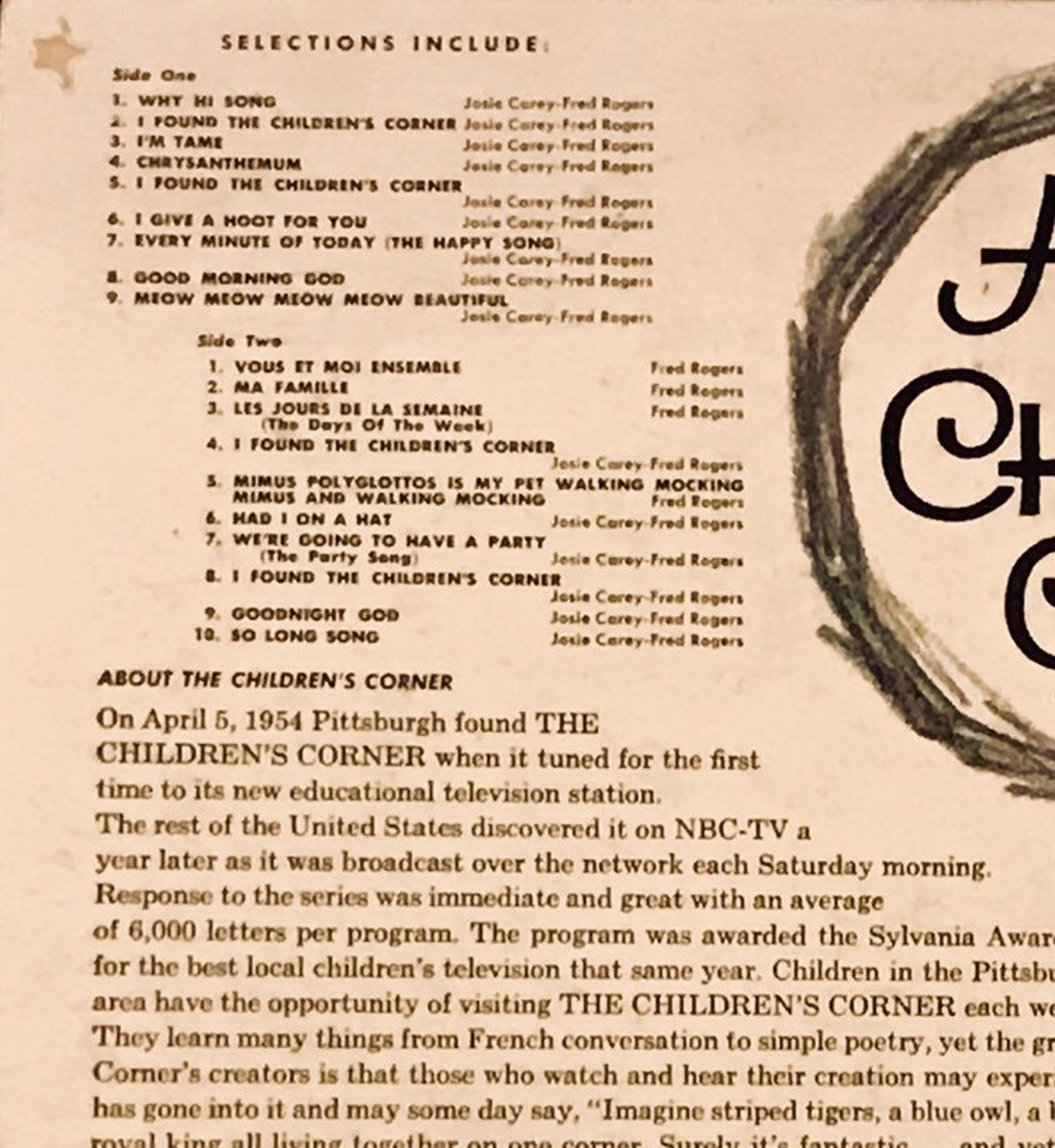 Fred Rogers & Josie Carey Raro Alrededor de la esquina Etsy