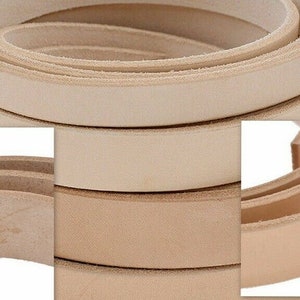 Ringsun 2 Inches Wide Flat Leather Straps for Crafts, Full Grain