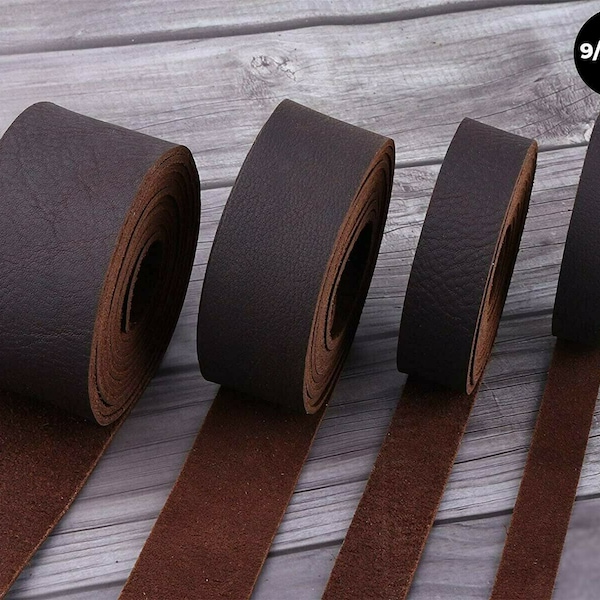 Brown Tooling Leather Straps, Full Grain Veg Tan Leather, 9/10 oz
