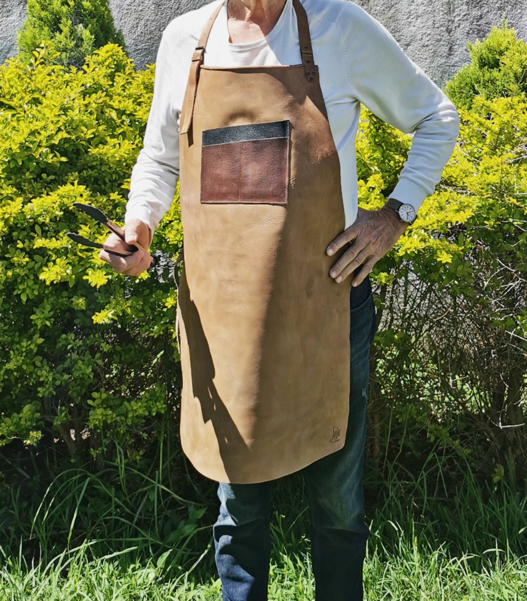 Heavyduty Work Leather 101 Apron for BBQ Etsy Australia
