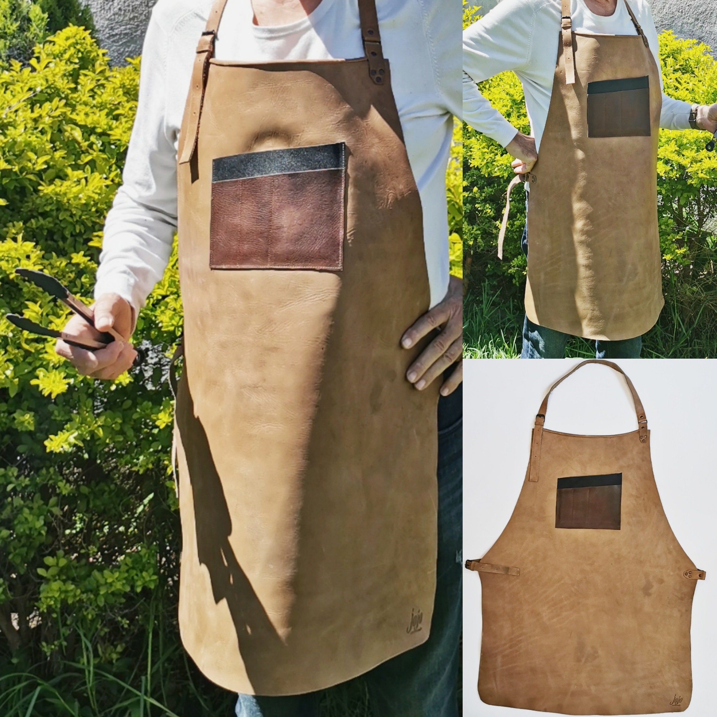 Heavyduty Work Leather 101 Apron for BBQ Etsy
