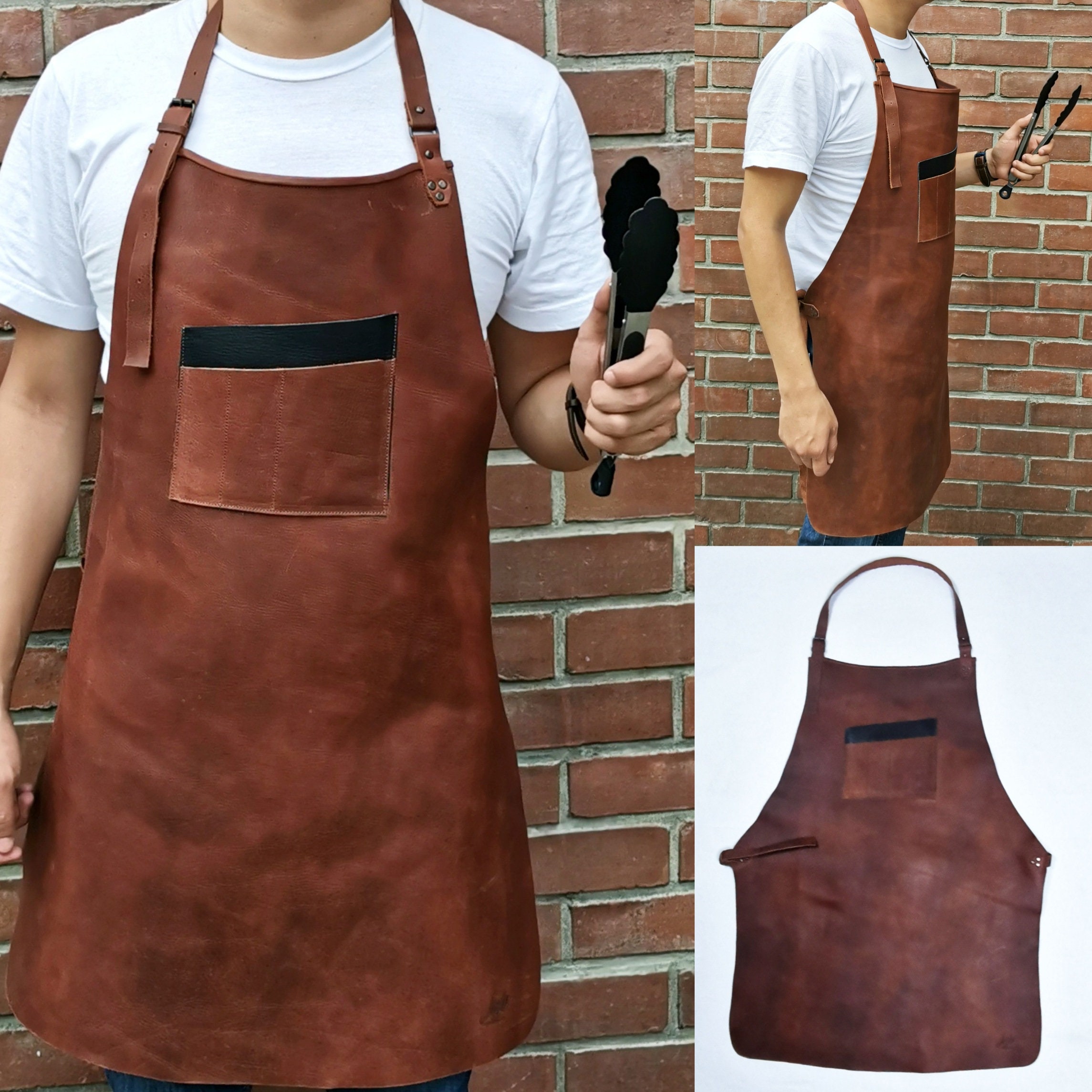 Heavyduty Work Leather 101 Apron for BBQ Etsy Canada