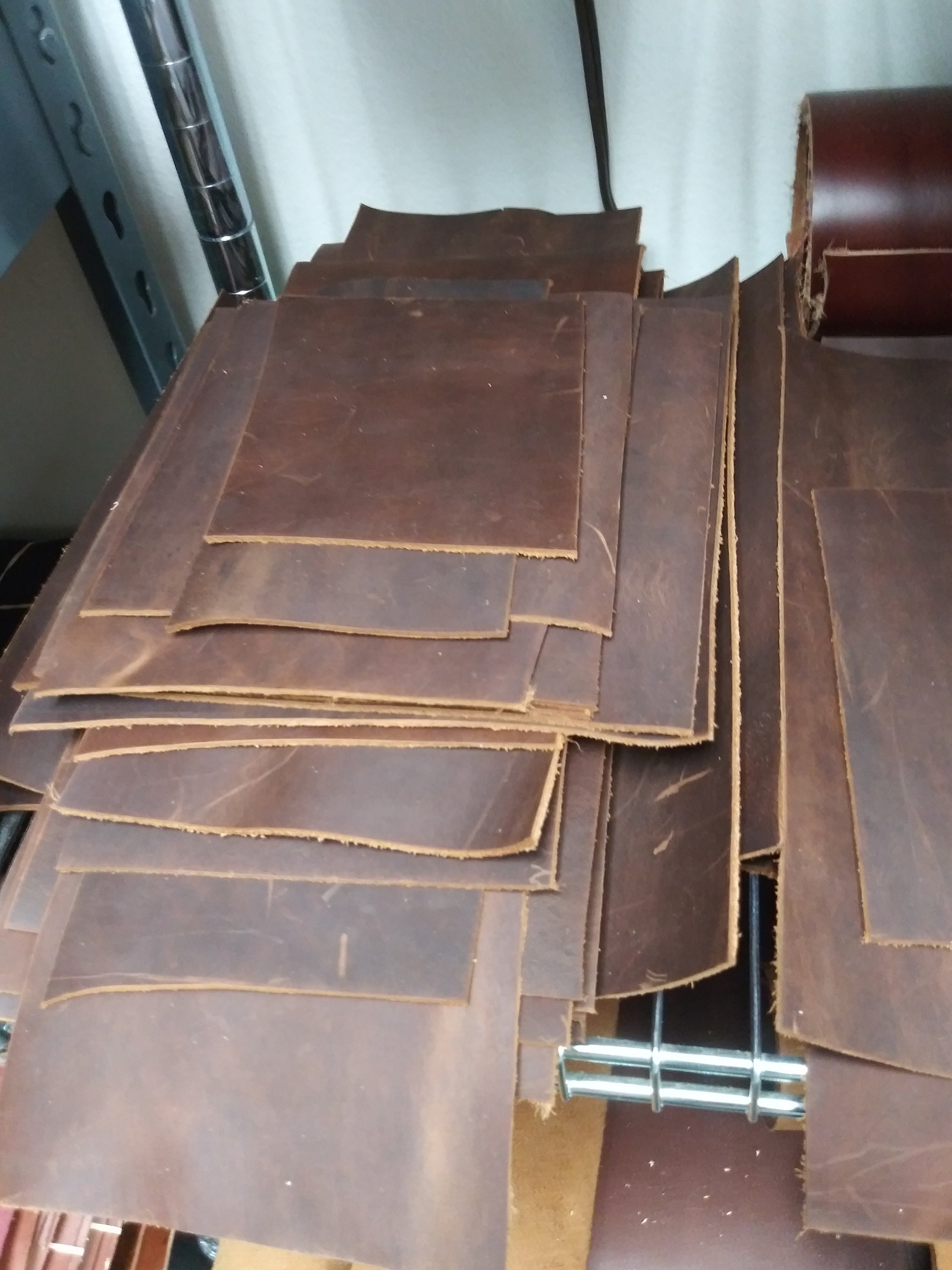 ITALIAN COGNAC LEATHER Genuine Calf Leather Leather Sheets Leather