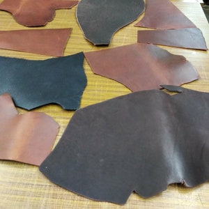 6 # 8-10 OZ. Latigo Cowhide Leather Remnants