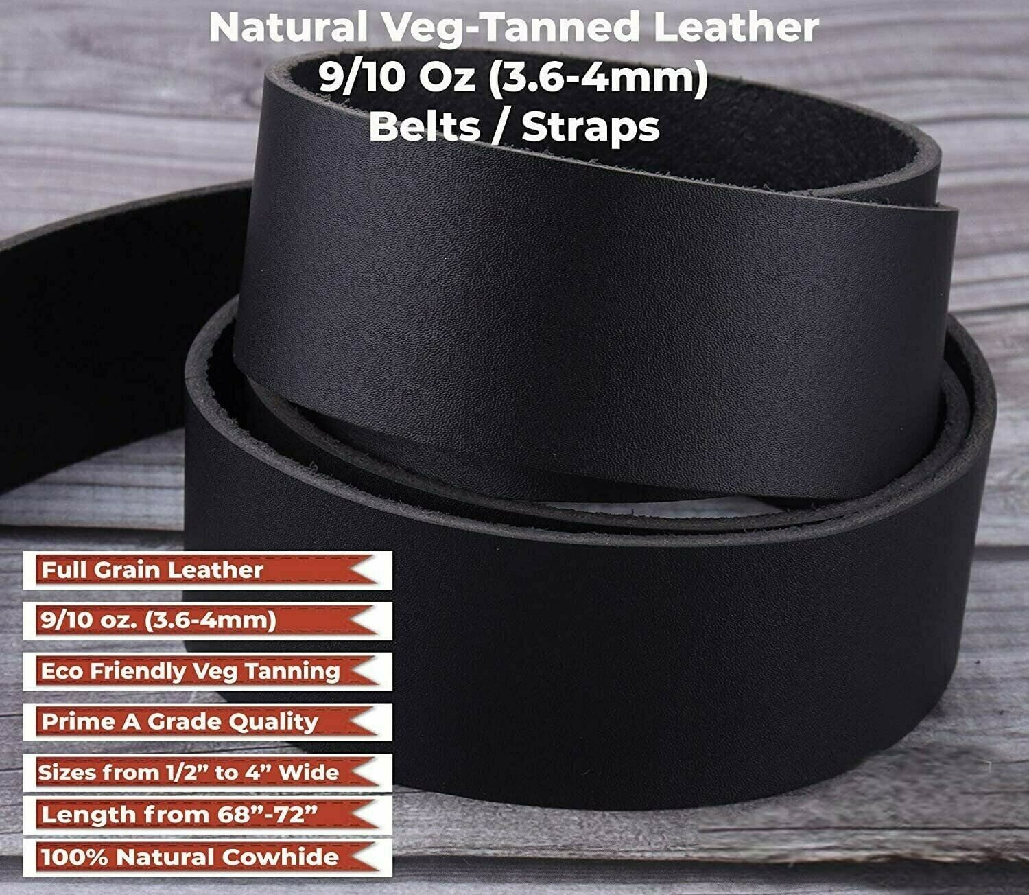MD/ Black 9/10 OZ Tooling Leather Belt Blanks Strips Straps Etsy