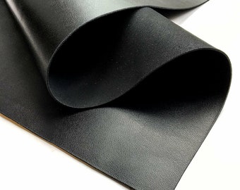 9-10 Oz Black Full Grain Tooling Leather – Vegetable Tanned Cowhide (3.6-4mm Thick) By European Leather Works