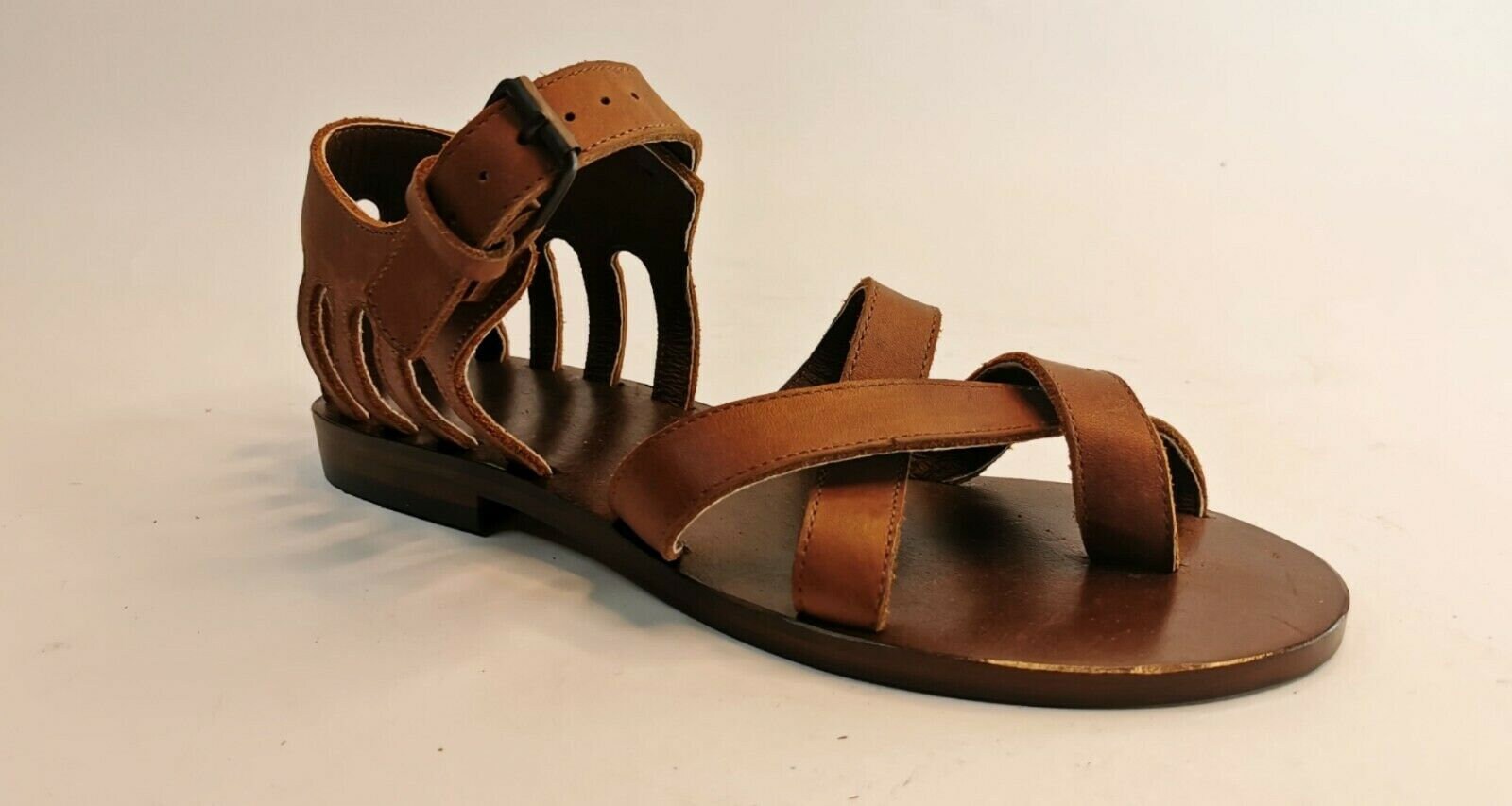 JOJO #105 Sandalias zapatos de cuero hechos a mano Hebillas de tobillo Tamaño US 5-6-6.5-7.5-9-10 Zapatos Zapatos para mujer Sandalias 