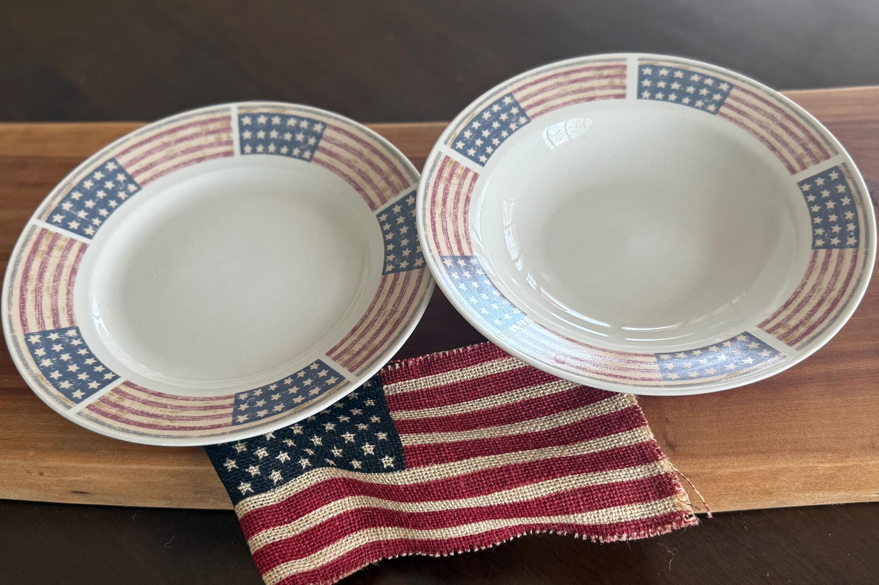 Vintage Flag Dinnerware - Etsy