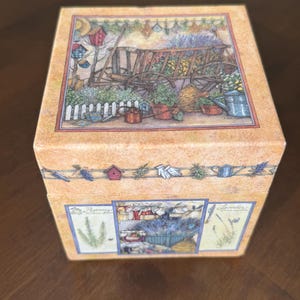Vintage Lang Seasonal Herbs Decorative Storage Box Sherri Buck Baldwin Cottage Farmhouse Herb Box