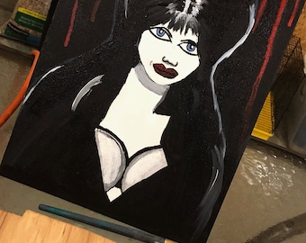 Handmade Canvas - Elvira - Mistress of the Dark