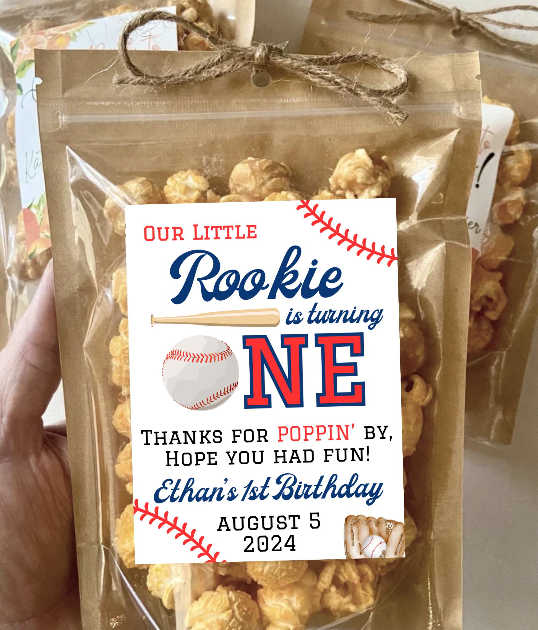 Rookie of the Year First Birthday Party Favors Baseball 1st Birthday ...