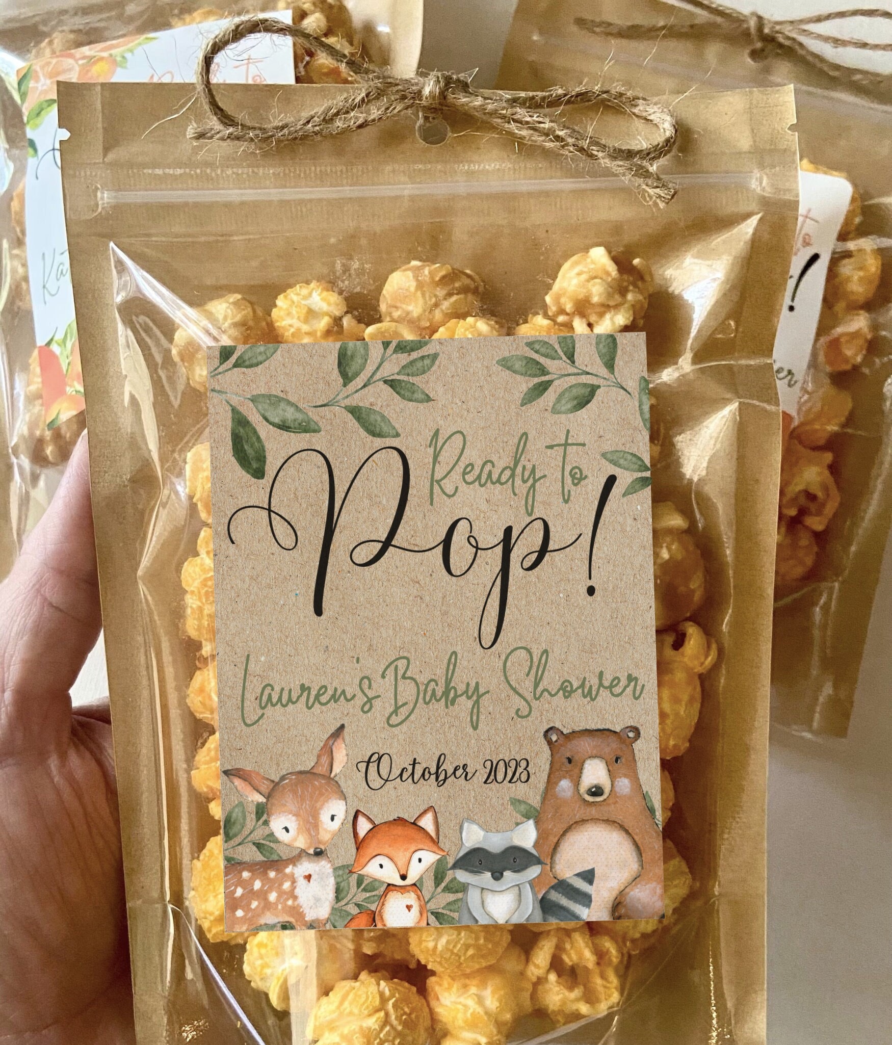 Woodland Critters - Baby Shower Popcorn Party Favors – Pop Central Popcorn