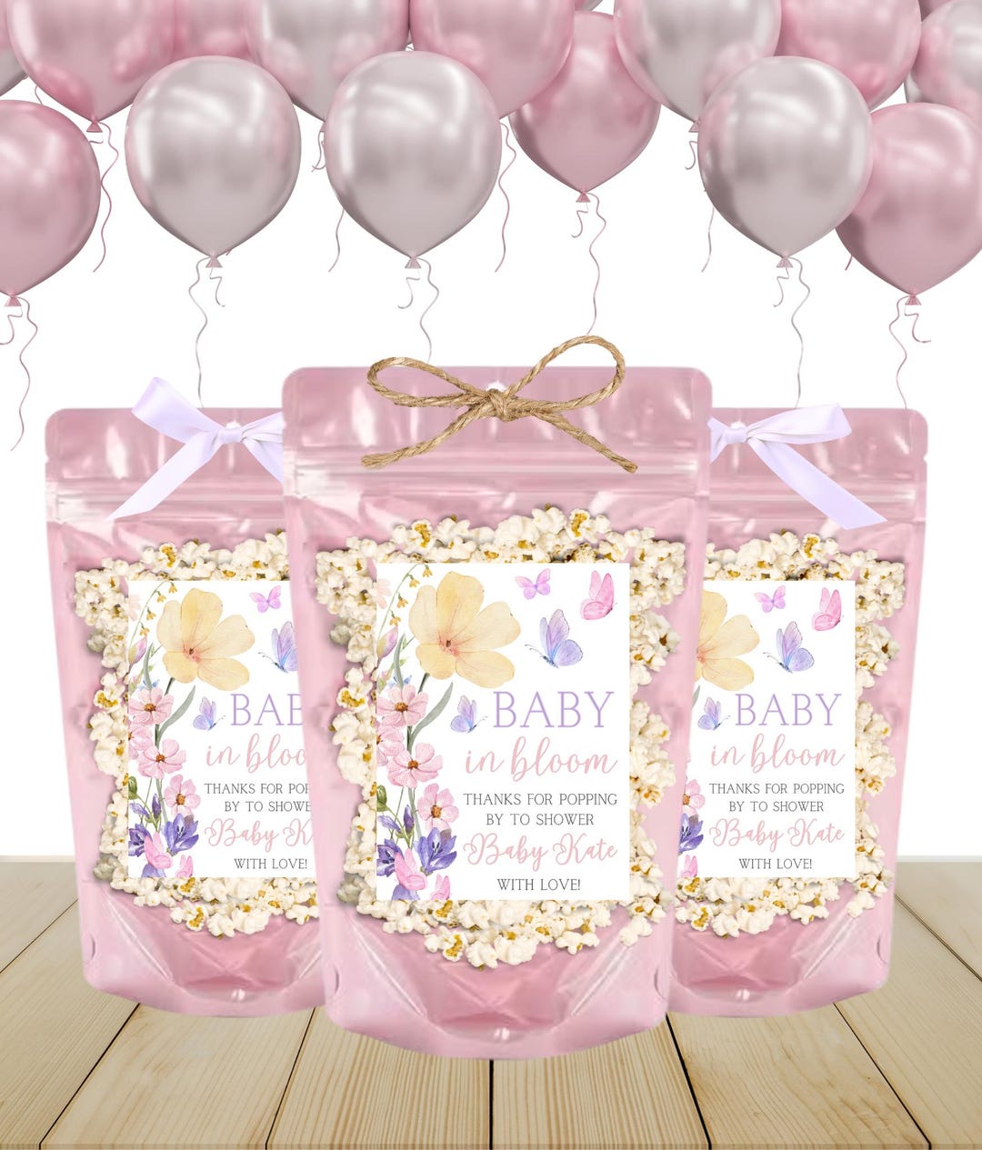 Baby in Bloom Baby Shower Favors Wildflower Floral Butterfly Baby ...