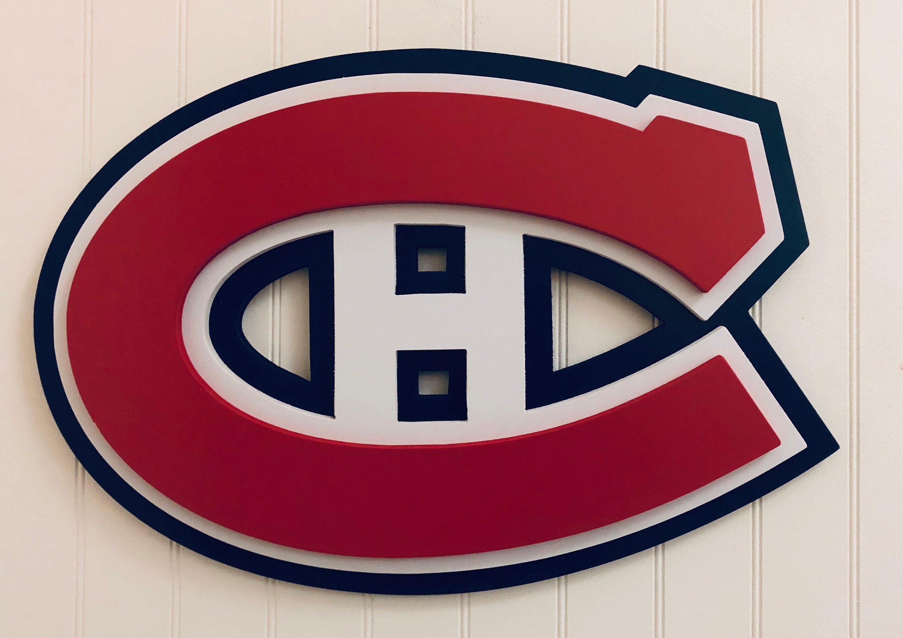 Montreal Canadiens NHL Logo 24 X 17 Etsy