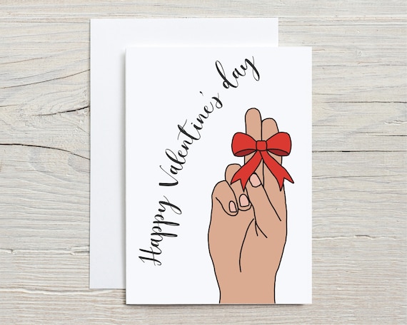Fingers Valentine's Card | Funny Valentine's Card | Lesbian Valentine's Card | Card For Her | Rude Valentine's Card | Gay Valentine's Card
