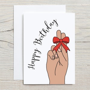 Finger Birthday Card | Rude Birthday Card | Funny Birthday Card | Lesbian Birthday Card | LGBTQ+ Birthday Card | Card for Her | Card For Him