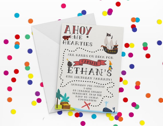 pirate party invitation party invites childrens party invitations kids party invitations party invites for kids