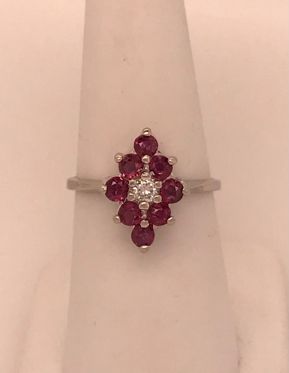 Contemporary Ruby and Diamond Ring