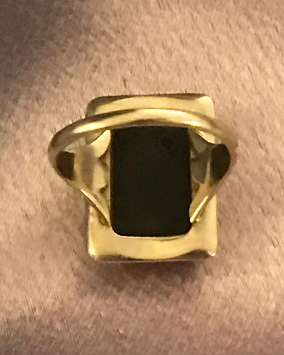 Art Deco Onyx Ring - image 4