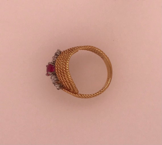 Groovy Spinel Ring! Circa 1960, Retro! - image 4