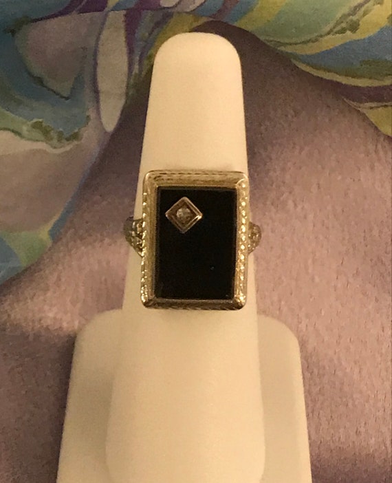 Art Deco Onyx Ring