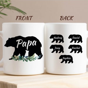 Papa Bear Mug Personalized, Papa Bear Coffee Mug, Papa Bear Gift for Father&#39;s Day, Papa Bear Cubs, Papa Mug, Papa Gifts - Gift for Papa