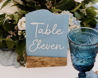 Faux Sea Glass Acrylic Table Numbers, Table Numbers, Faux Sea Glass, Wedding Decor, Sea Glass Wedding Decor