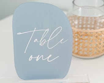 Faux Sea Glass Table Numbers, Acrylic Wedding Decor, Coastal, Events