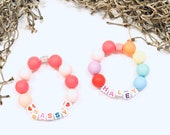 Personalized Name Bracelets, Party Favors, Saying Bracelet, Personalized Necklace, Anklet Bracelet, Stretch Bracelets, Gift For Little Girl