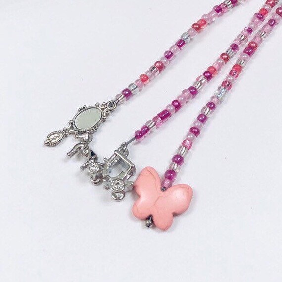 Pink Ceiling Fan Pull Nursery Light Pull Chain Beaded Ceiling Fan Pull