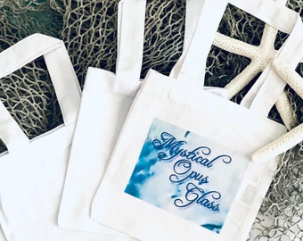 Personalized Mini Totes, Mini Party Totes, Personalized Logo Totes, Personalized Cotton Totes, 6 x 6 Totes with 4 x 4