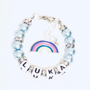 Rainbow Baby Bracelet, Beaded Bracelet, Rainbow Baby Beaded Anklet,