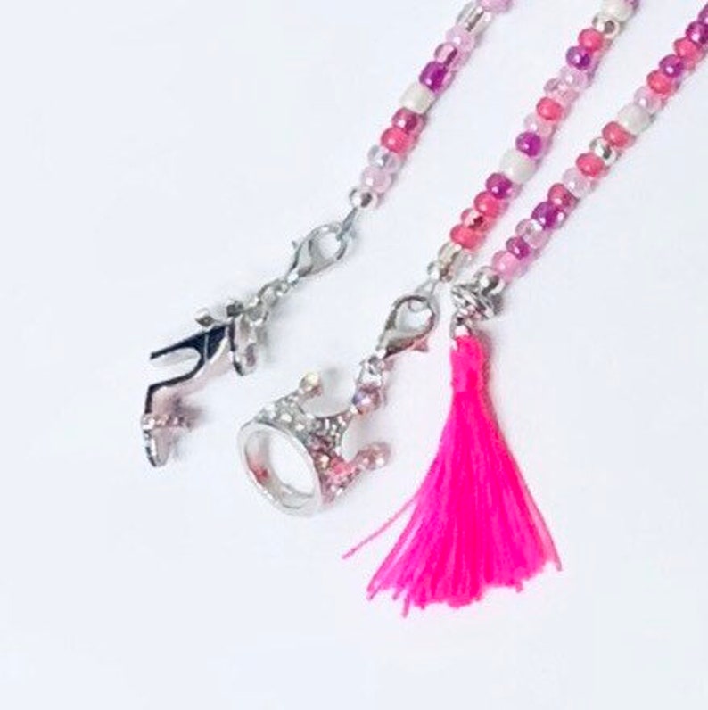 Pinks /& White with Silver Perfect for a young girl or Nursery Pink High Heel Pull