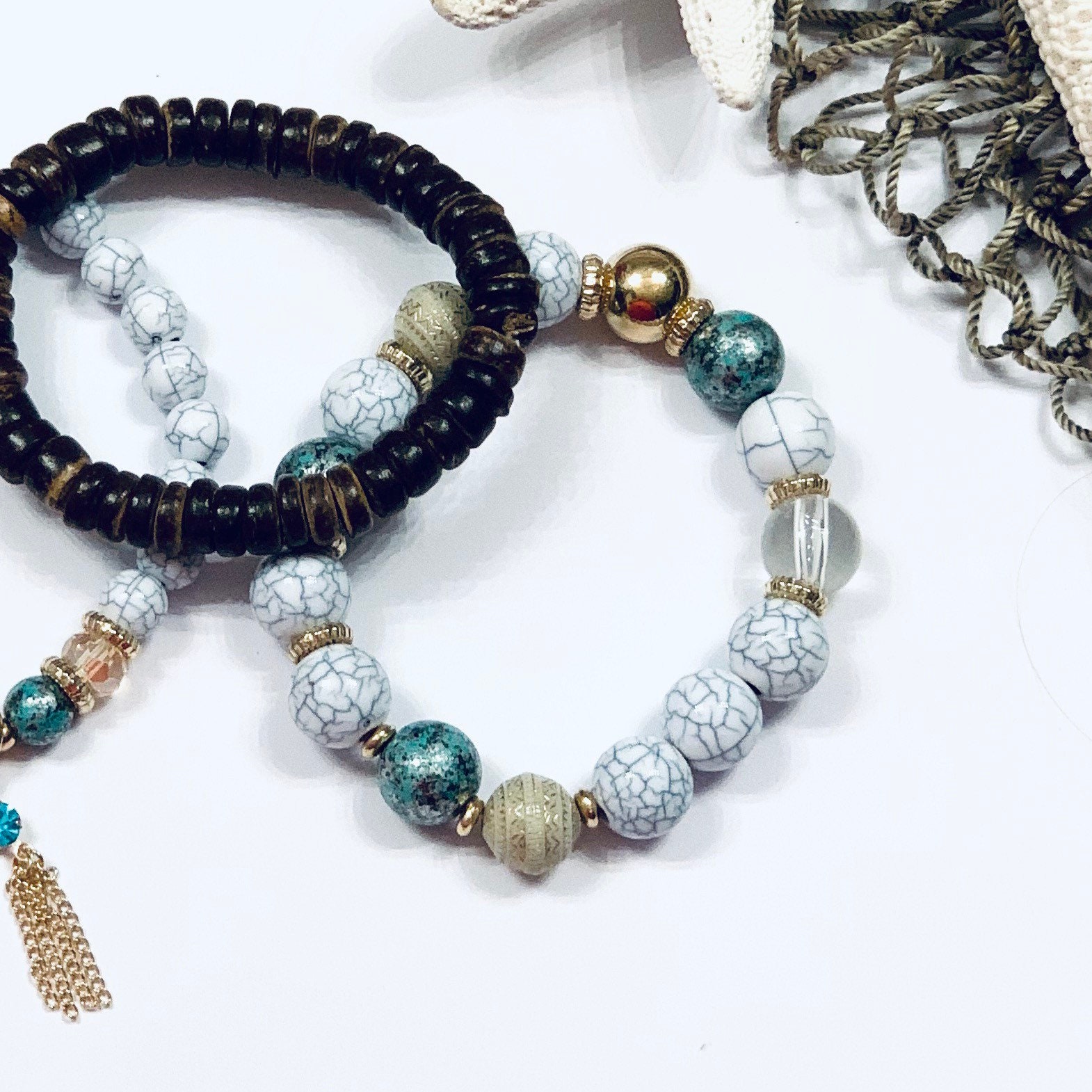 Boho Clay Beads Aesthetic Bracelet Set for Women and Malaysia | Ubuy