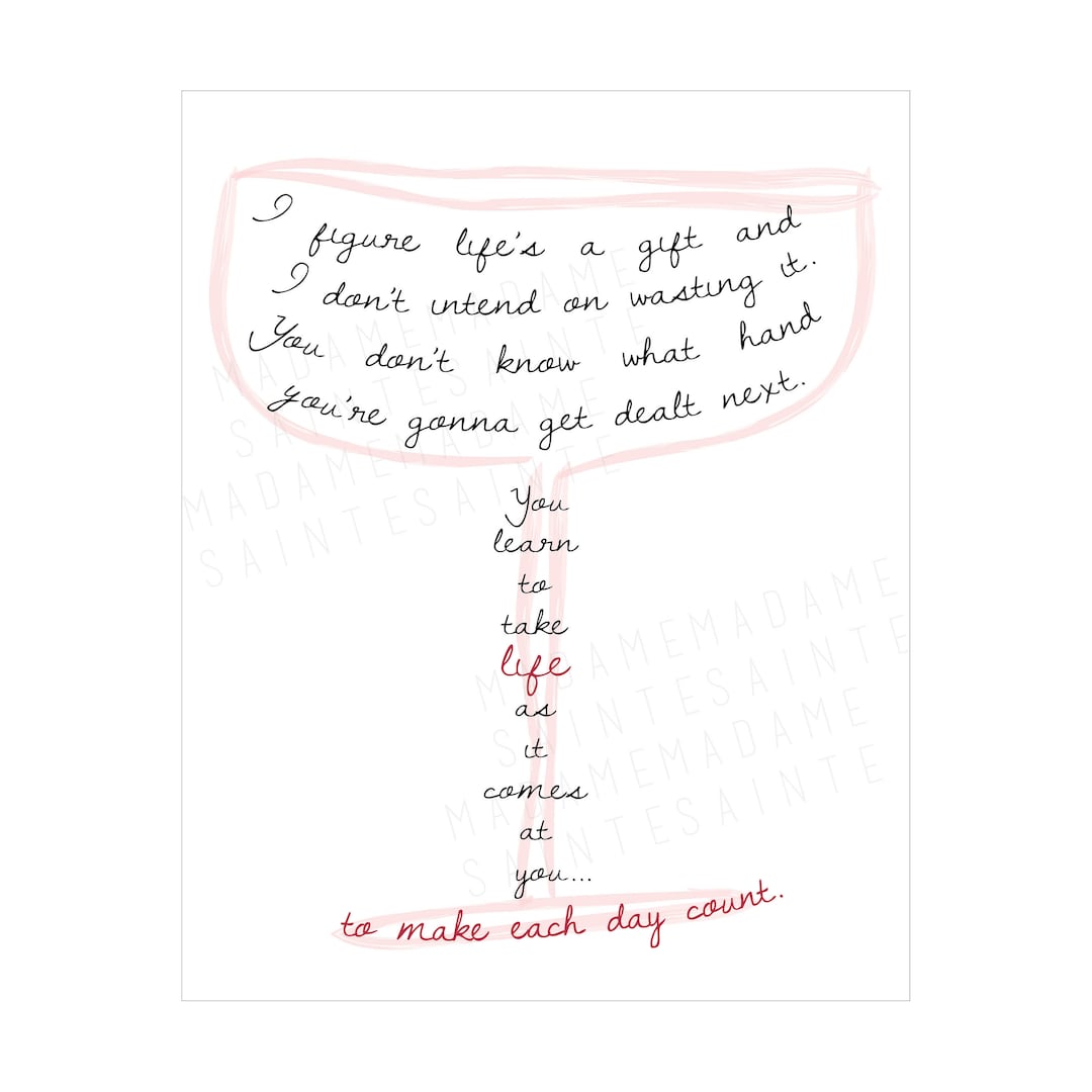 Make Each Day Count Titanic Inspired Jack Dawson Quote Digital Download
