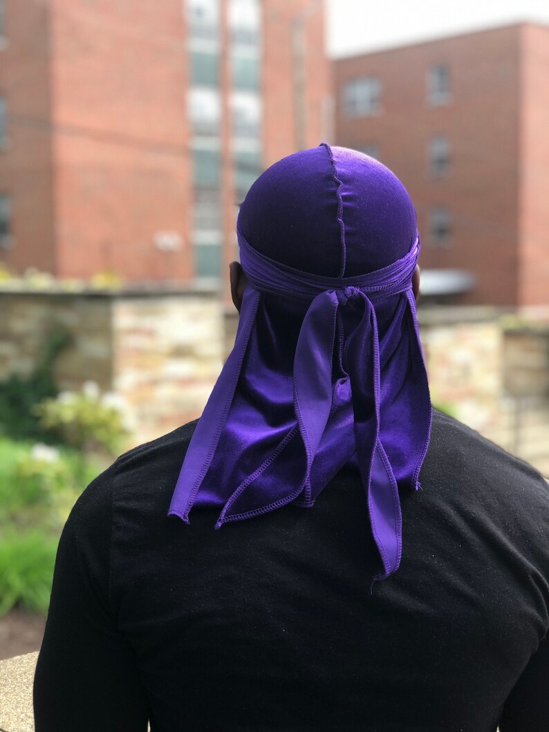 Purple Luxury Velvet Durag Etsy
