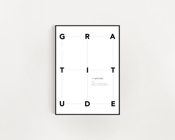 Gratitude Print Printable Minimalist Definition Poster Etsy Gratitude Print Printable Minimalist Definition Poster Etsy