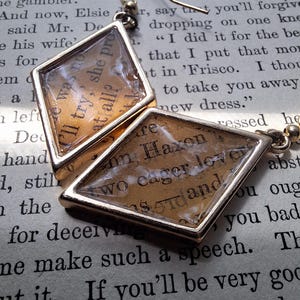 Book page earrings